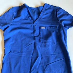 Figs scrub top blue Medium
